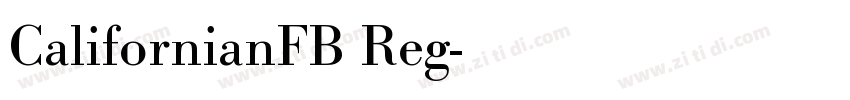 CalifornianFB Reg字体转换